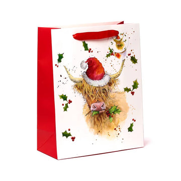 Puckator Ltd Puckator Ltd - Jan Pashley Christmas Highland Coo Gift Bag Large